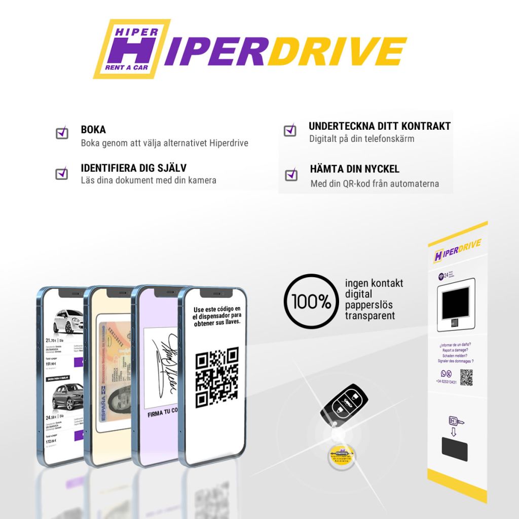 BILHYRNING MED AUTOMATISK NYCKELHÄMTA PÅ MALLORCA AIRPORT